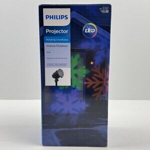 Philips LED Rotating Snowflake Projector Indoor Outdoor Christmas Adjustable NEW